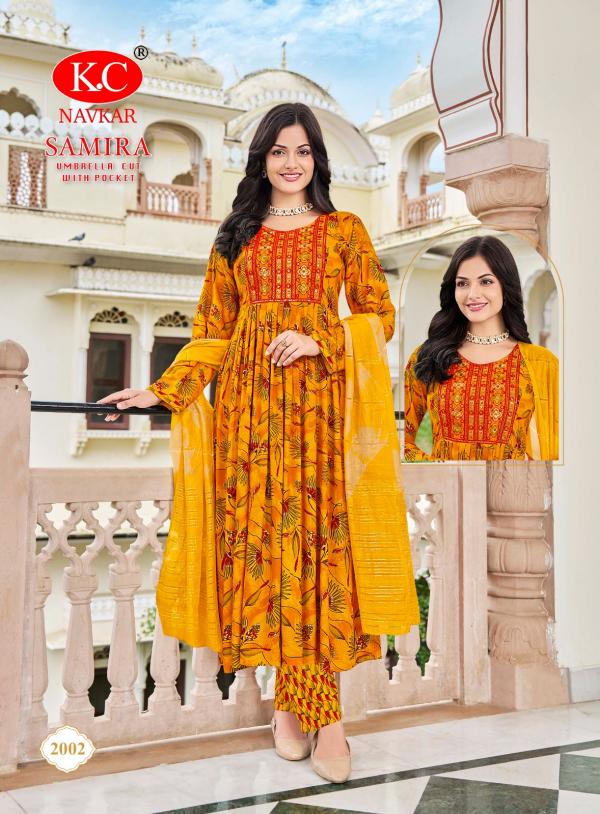 Kc Samira Vol 2 Rayon Printed Kurti Bottom With Dupatta